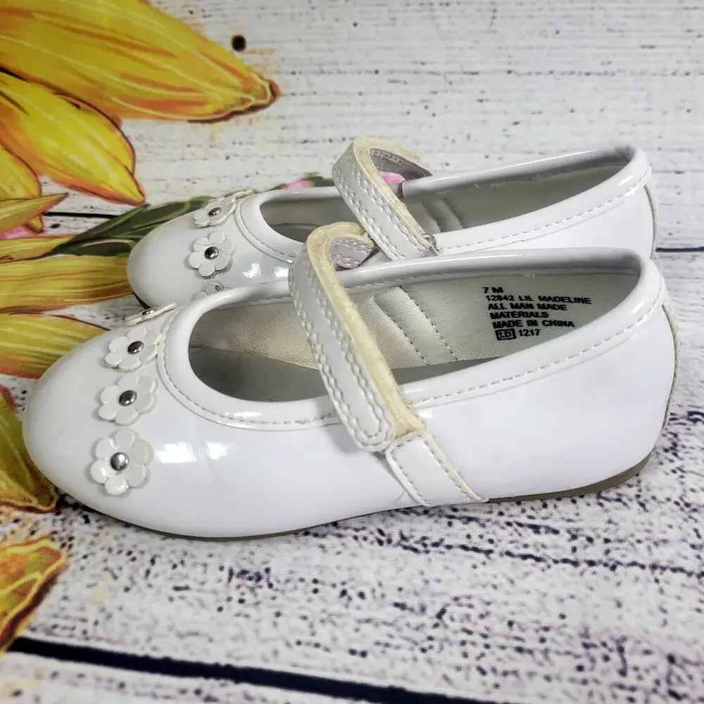 Rachel Shoes Toddler Girl's‎ White Dress Shoes Size 7M